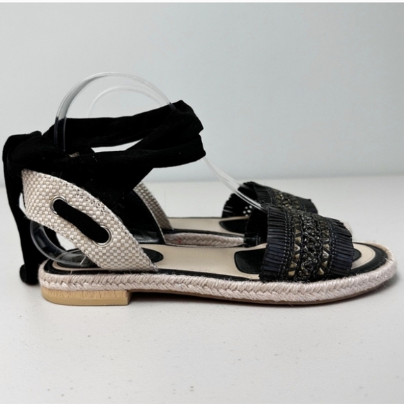 Vince camuto Black jute kimono sandals sz 7.5 new. - Picture 4 of 9